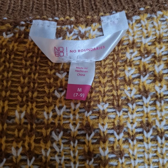 NO BOUNDARIES CROPPED V-NECK CARDIGAN MULTI SIZE MEDIUM - Picture 6 of 7